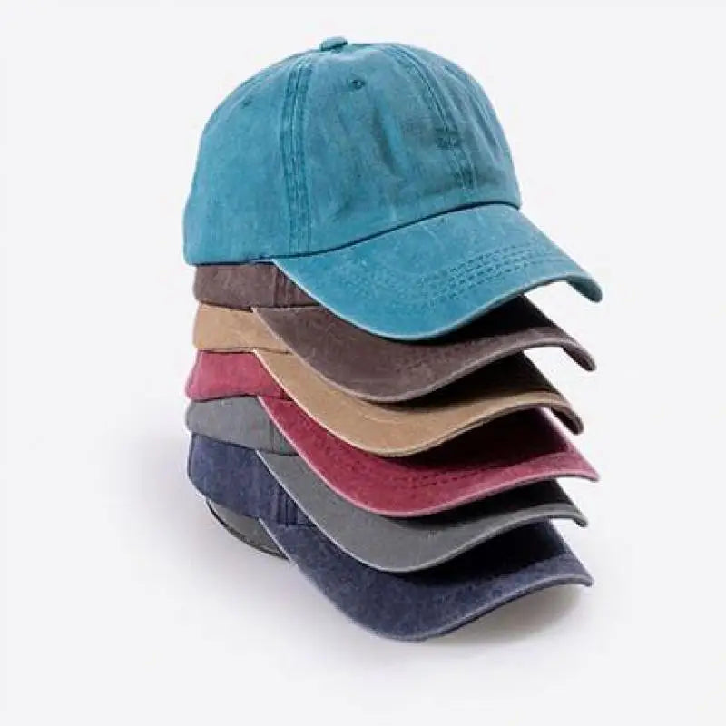 Casquette Baseball Unisexe en Coton Lavé – Couleur Unie, Ajustable Snapback, Style Vintage Casual