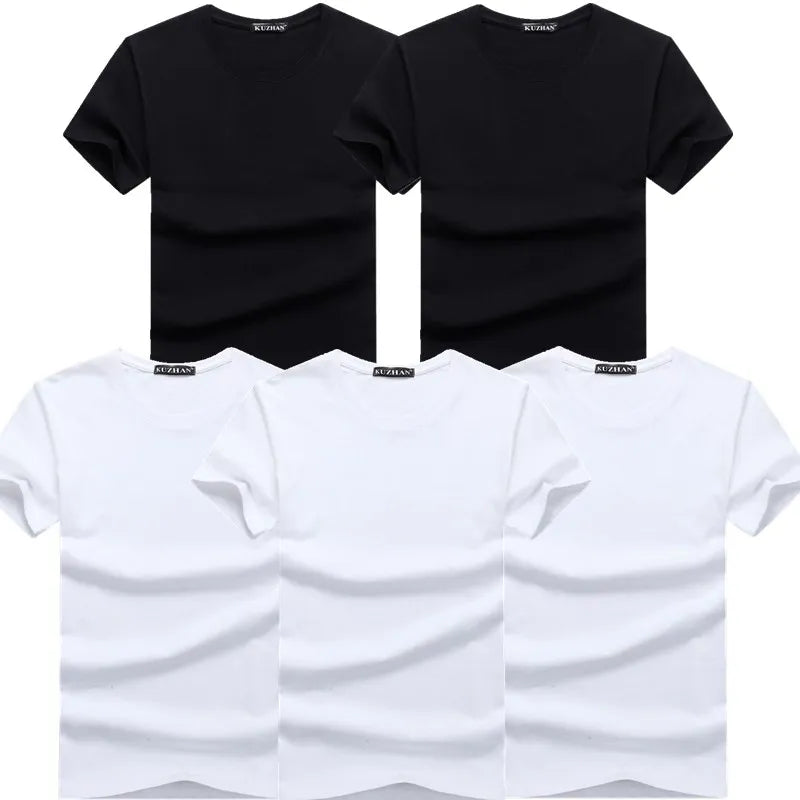 Lot de 5 t-shirts homme en coton – Manches courtes, casual premium                        La simplicité comme force. Le confort comme standard. Le style au quotidien.