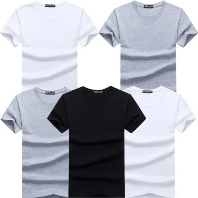Lot de 5 t-shirts homme en coton – Manches courtes, casual premium                        La simplicité comme force. Le confort comme standard. Le style au quotidien.