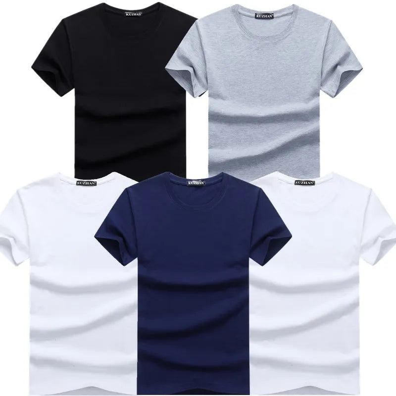 Lot de 5 t-shirts homme en coton – Manches courtes, casual premium                        La simplicité comme force. Le confort comme standard. Le style au quotidien.