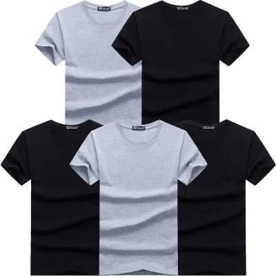 Lot de 5 t-shirts homme en coton – Manches courtes, casual premium                        La simplicité comme force. Le confort comme standard. Le style au quotidien.