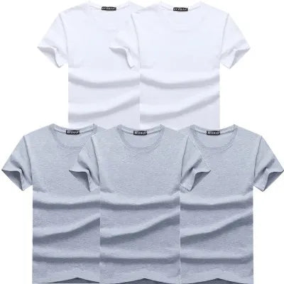 Lot de 5 t-shirts homme en coton – Manches courtes, casual premium                        La simplicité comme force. Le confort comme standard. Le style au quotidien.