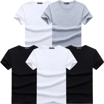 Lot de 5 t-shirts homme en coton – Manches courtes, casual premium                        La simplicité comme force. Le confort comme standard. Le style au quotidien.