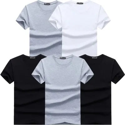 Lot de 5 t-shirts homme en coton – Manches courtes, casual premium                        La simplicité comme force. Le confort comme standard. Le style au quotidien.