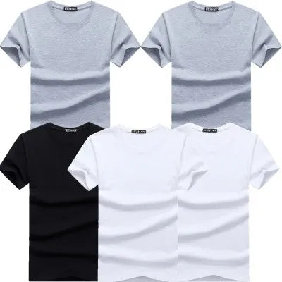 Lot de 5 t-shirts homme en coton – Manches courtes, casual premium                        La simplicité comme force. Le confort comme standard. Le style au quotidien.