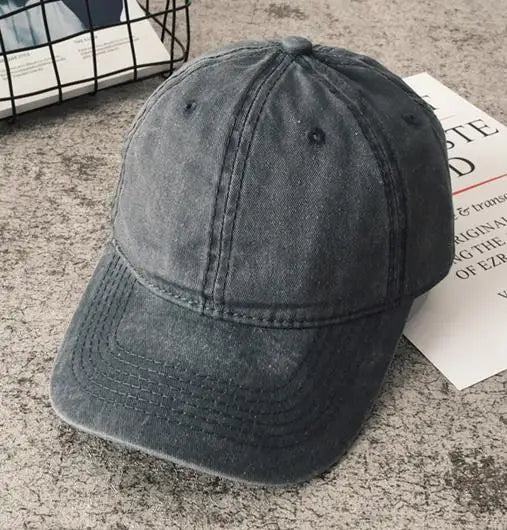 Casquette Baseball Unisexe en Coton Lavé – Couleur Unie, Ajustable Snapback, Style Vintage Casual