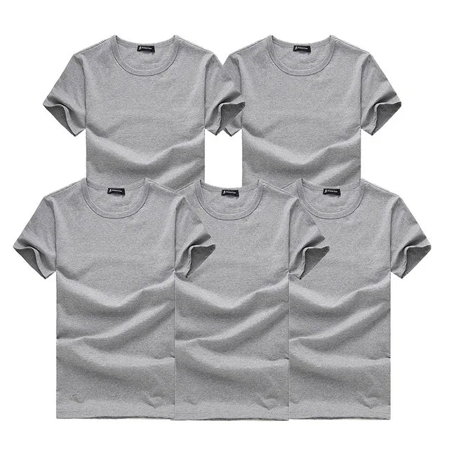 Lot de 5 t-shirts homme en coton – Manches courtes, casual premium                        La simplicité comme force. Le confort comme standard. Le style au quotidien.