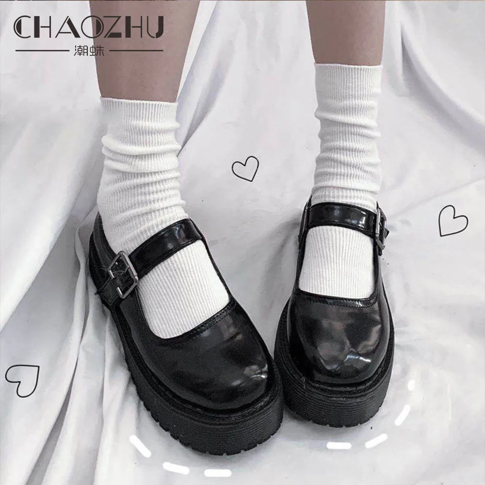 Chaussettes longues femme CHAOZHU – Coton japonais côtelé, multicolores, douces & coupe loose
