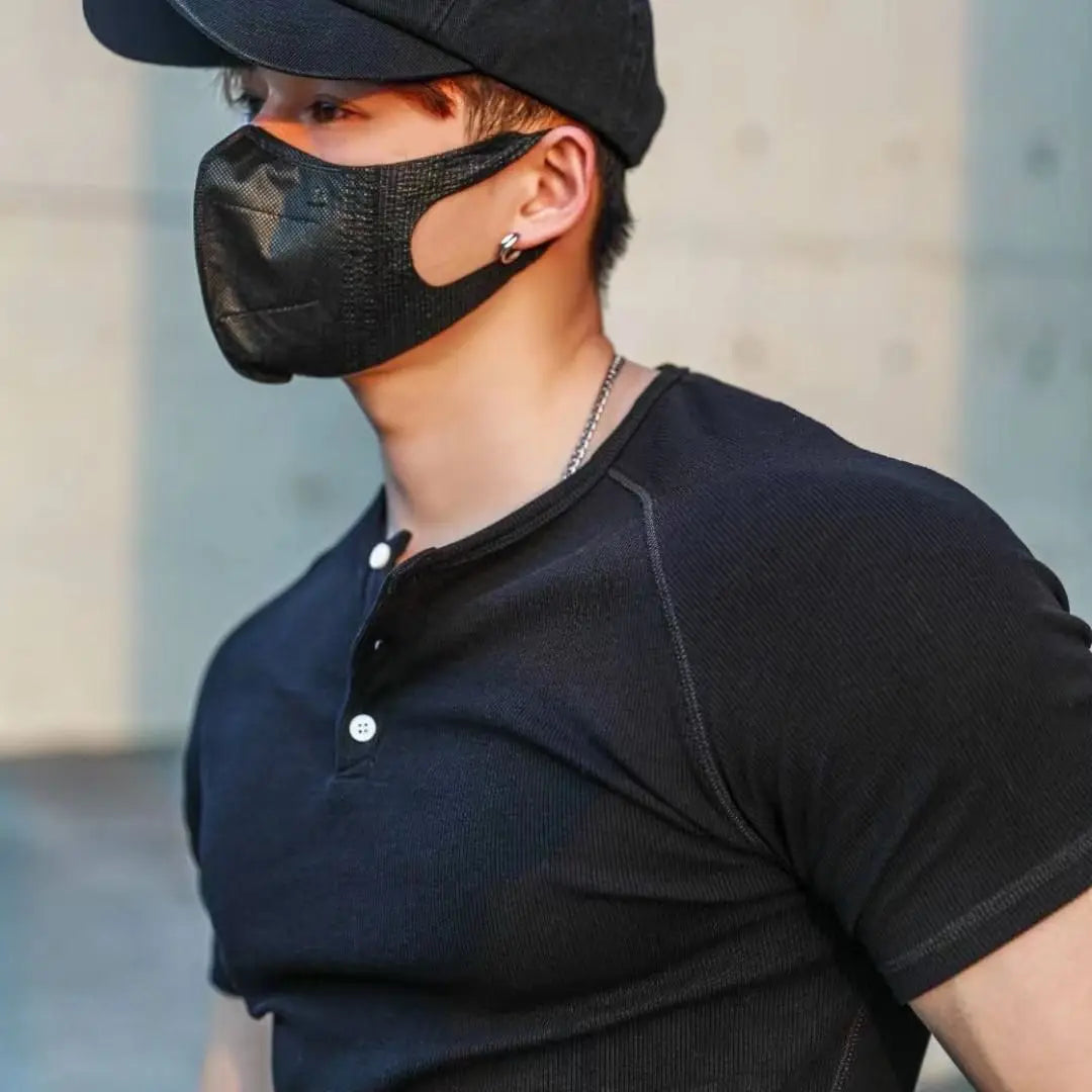 T-shirt homme – Slim Fit, manches courtes – T-shirt gym & fitness, streetwear, Été