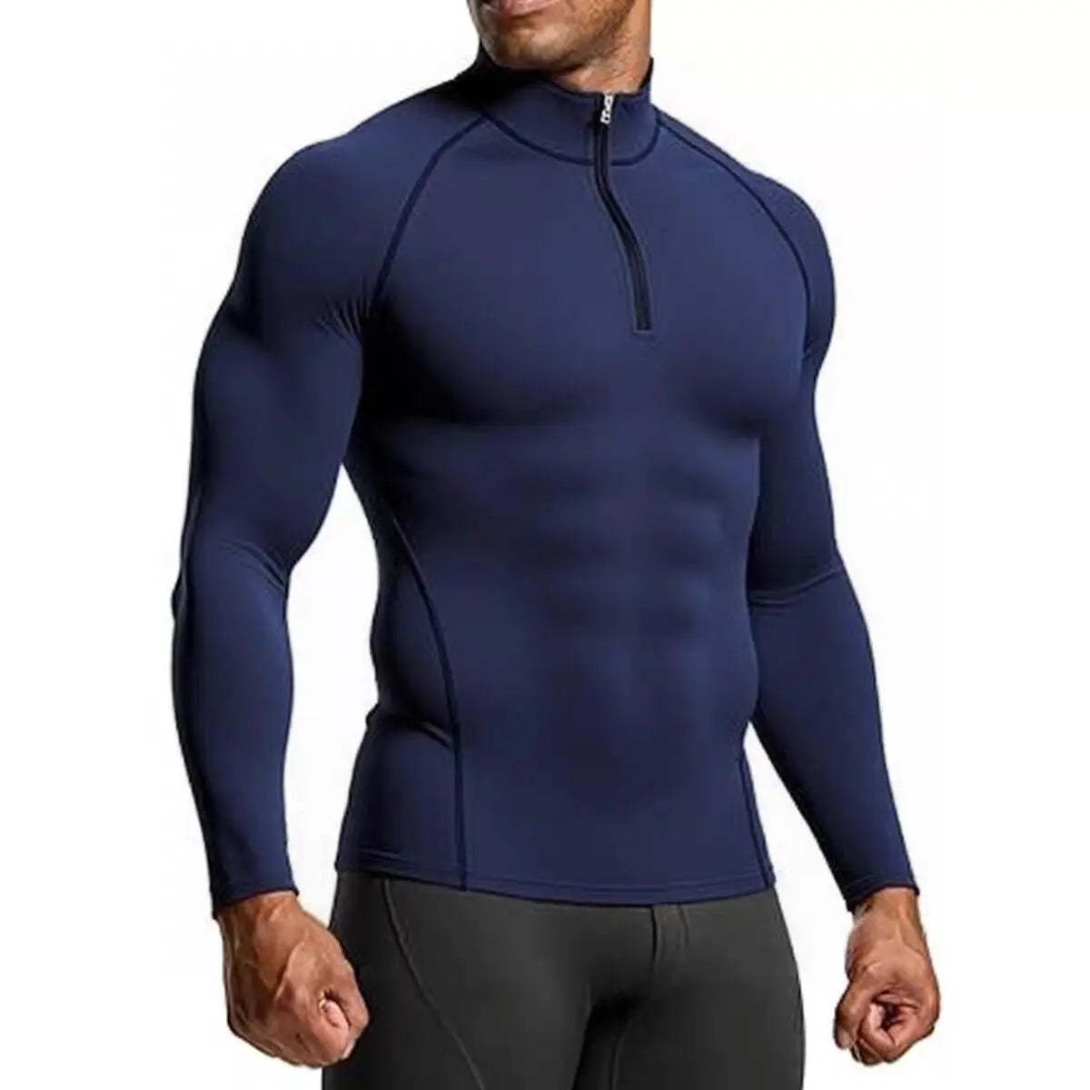 T-Shirt de Sport Homme Manches Longues.            Coupe Slim Compression.  Running & Training