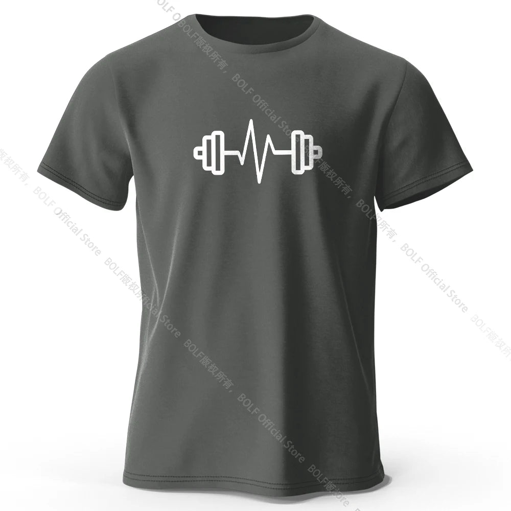 T-Shirt Fitness Oversize en Coton – Logo Imprimé, Style Sport & Streetwear, Homme