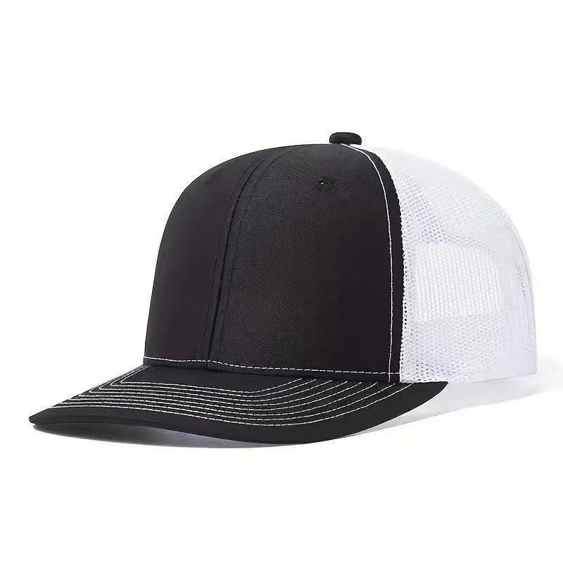 Casquette Trucker Unisexe Mesh Respirant, Visière Légèrement Courbée, Style Baseball