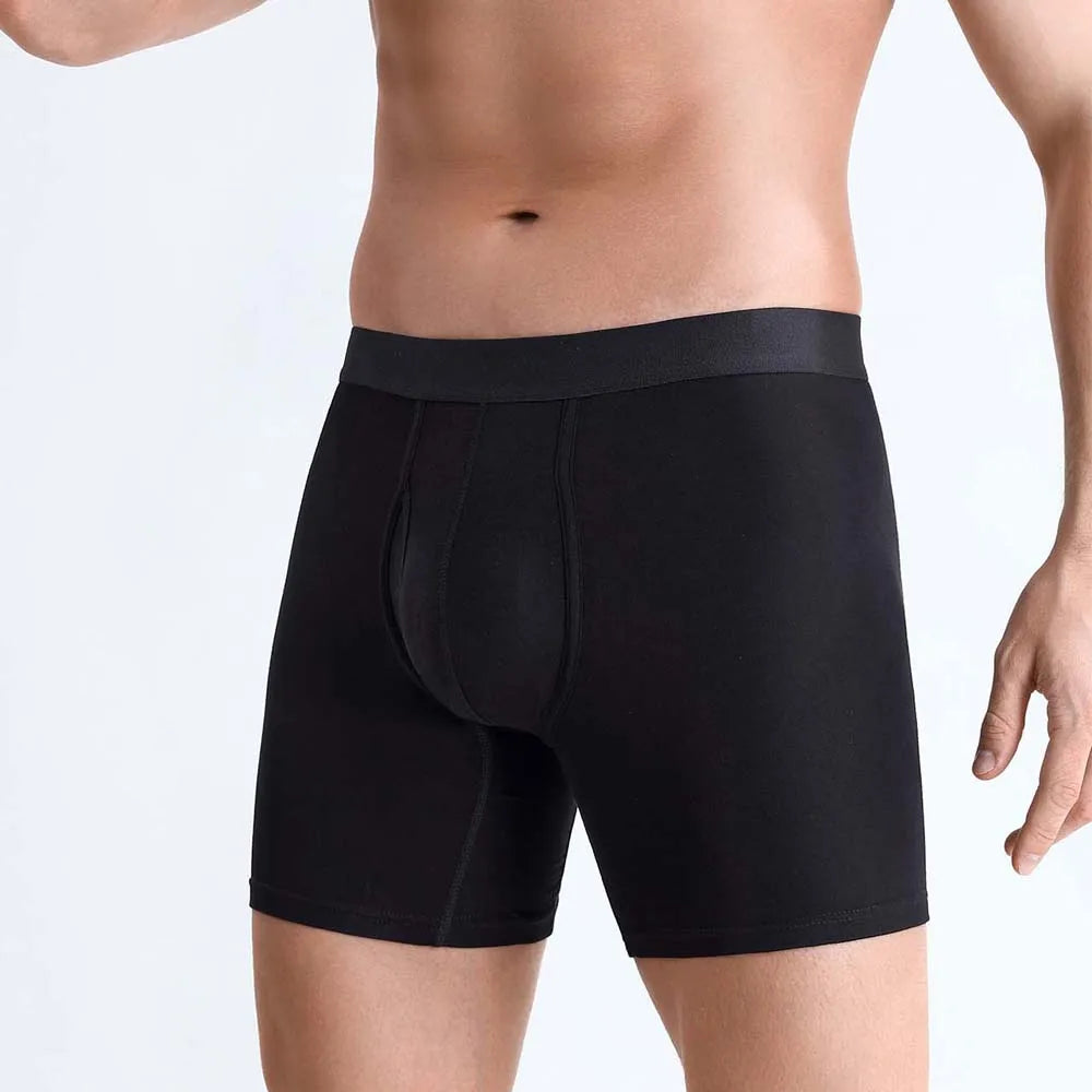 Lot de 4 boxers homme en fibre de bambou – Coupe longue, douce & respirante, poche U ergonomique.
Douceur, maintien et confort : la nouvelle génération de boxers pour homme exigeant.