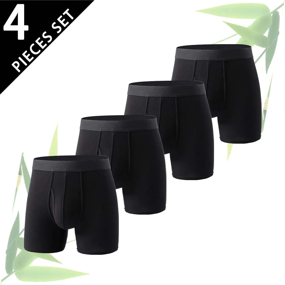 Lot de 4 boxers homme en fibre de bambou – Coupe longue, douce & respirante, poche U ergonomique.
Douceur, maintien et confort : la nouvelle génération de boxers pour homme exigeant.