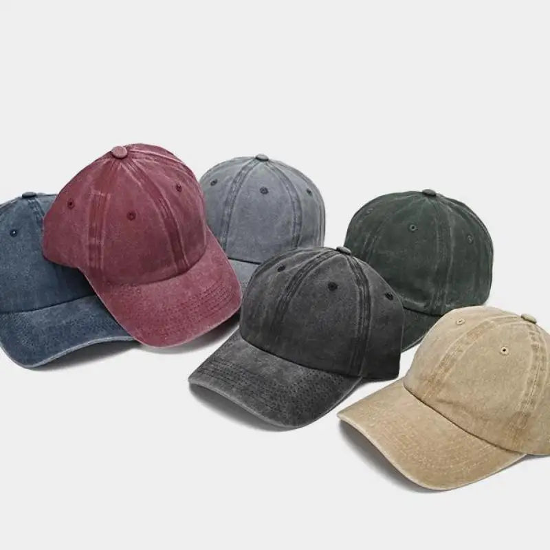 Casquette Baseball Unisexe en Coton Lavé – Snapback Vintage, Couleur Unie, Style Dad Hat Hip-Hop & Casual