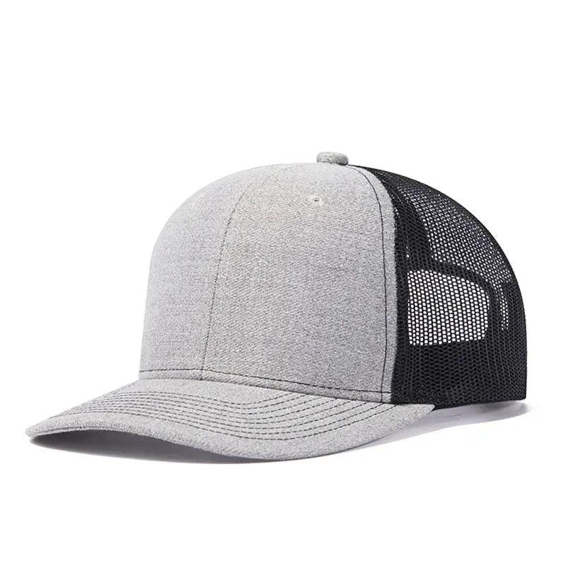 Casquette Trucker Unisexe Mesh Respirant, Visière Légèrement Courbée, Style Baseball