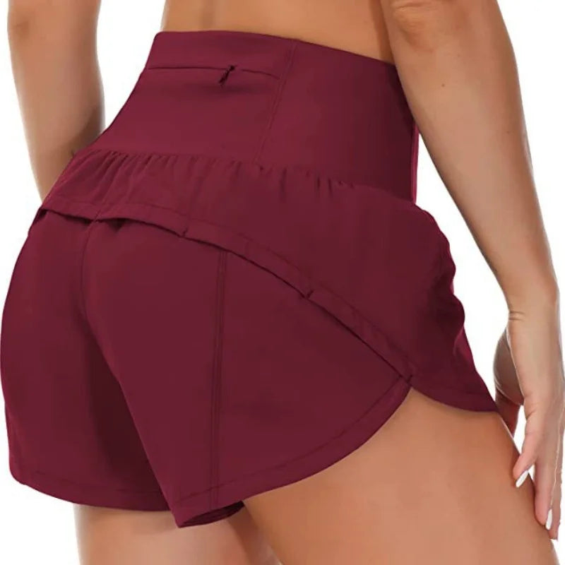 Short de Sport Femme Taille Haute/Basse – Séchage Rapide, Running, Yoga, Cyclisme & Fitness