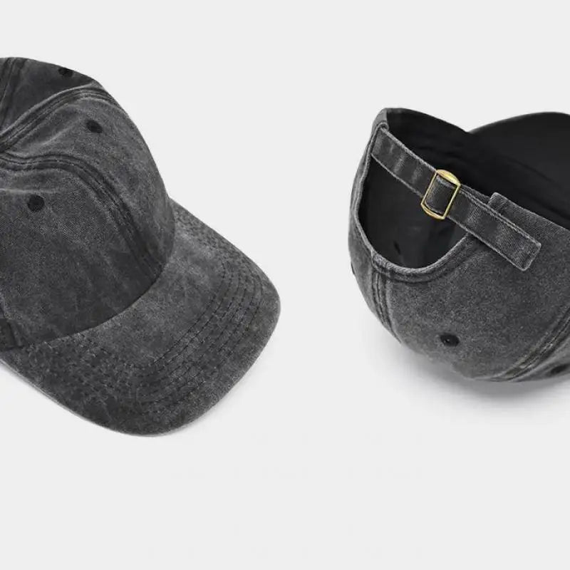 Casquette Baseball Unisexe en Coton Lavé – Snapback Vintage, Couleur Unie, Style Dad Hat Hip-Hop & Casual