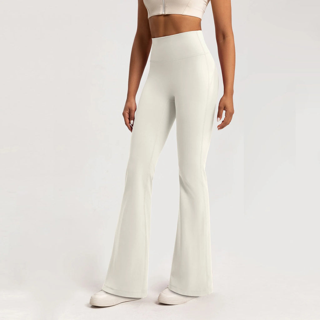 Legging Yoga Femme Haut de Gamme – Taille Haute, Coupe Évasée (Bell Leg), Respirant, Sport & Casual Chic
