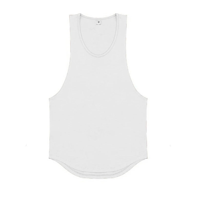 Débardeur Homme en Coton Fitness, Bodybuilding & Running, Couleur Unie