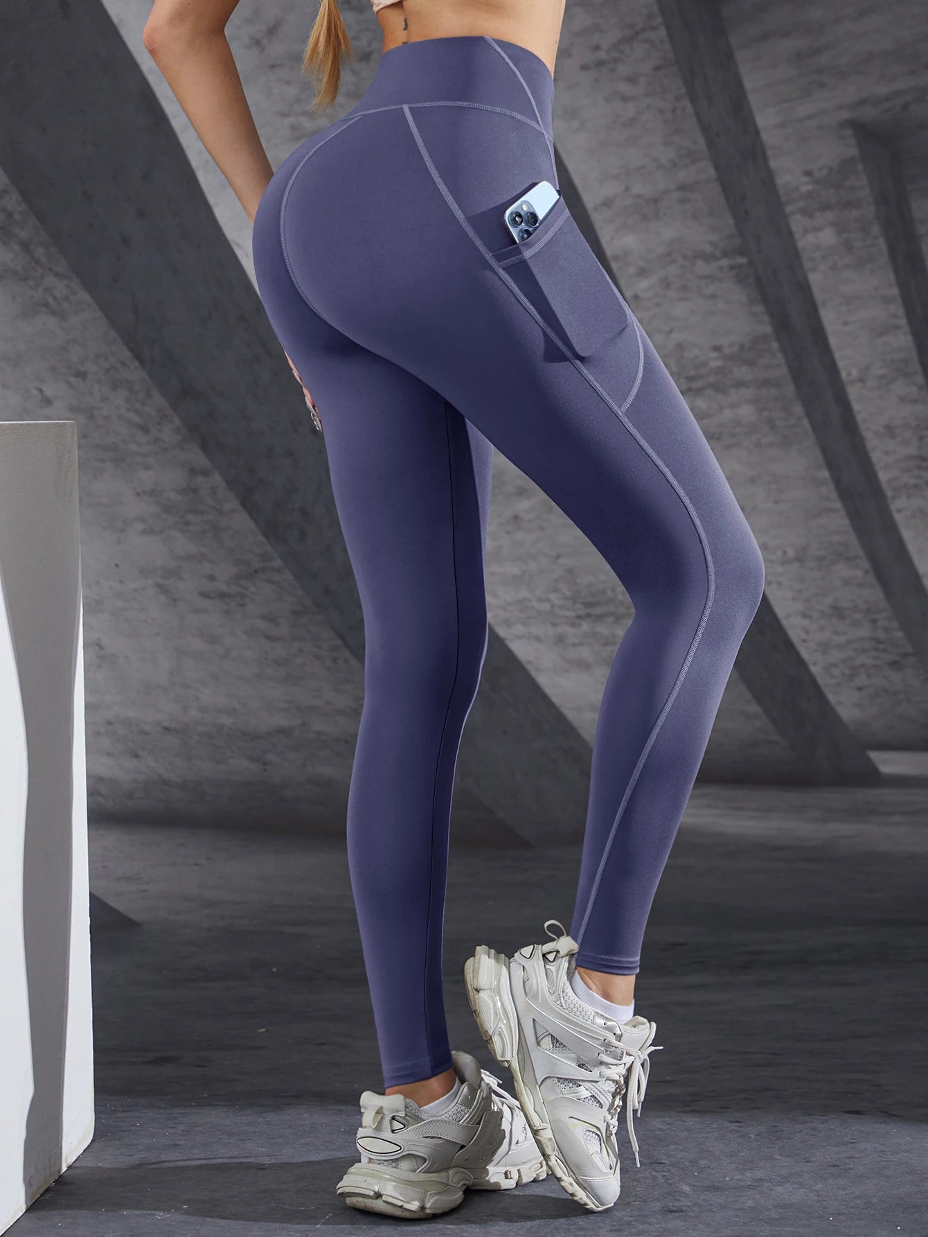 Legging de Sport Femme Taille Haute avec Poches – Stretch, Effet Push-Up, Yoga, Fitness & Running