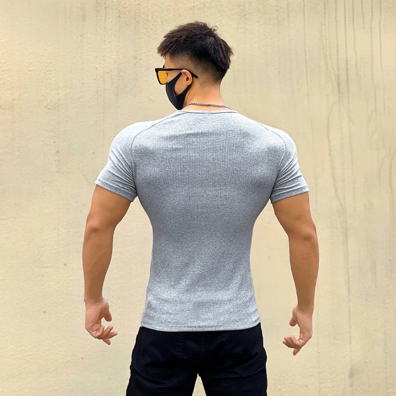 T-shirt Homme – Slim Fit, Manches Courtes, Anti-Transpiration