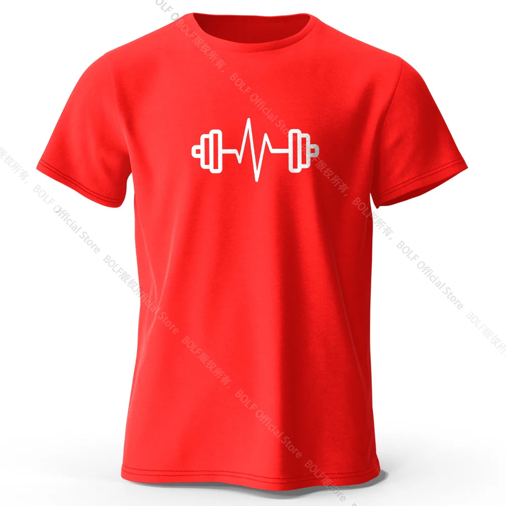 T-Shirt Fitness Oversize en Coton – Logo Imprimé, Style Sport & Streetwear, Homme