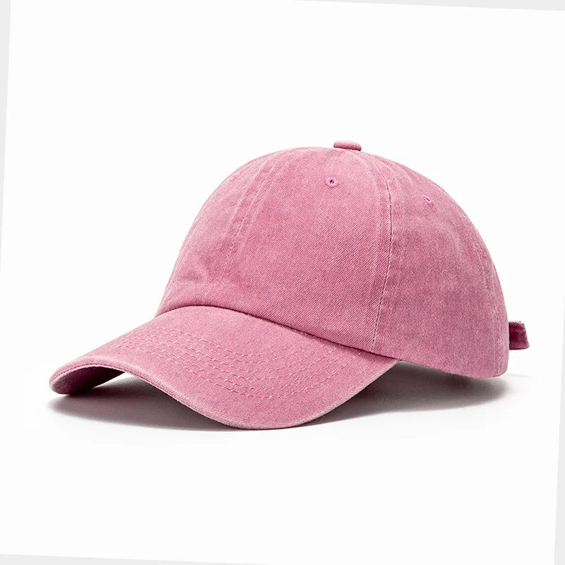 Casquette Baseball Unisexe en Coton Lavé – Snapback Vintage, Couleur Unie, Style Dad Hat Hip-Hop & Casual