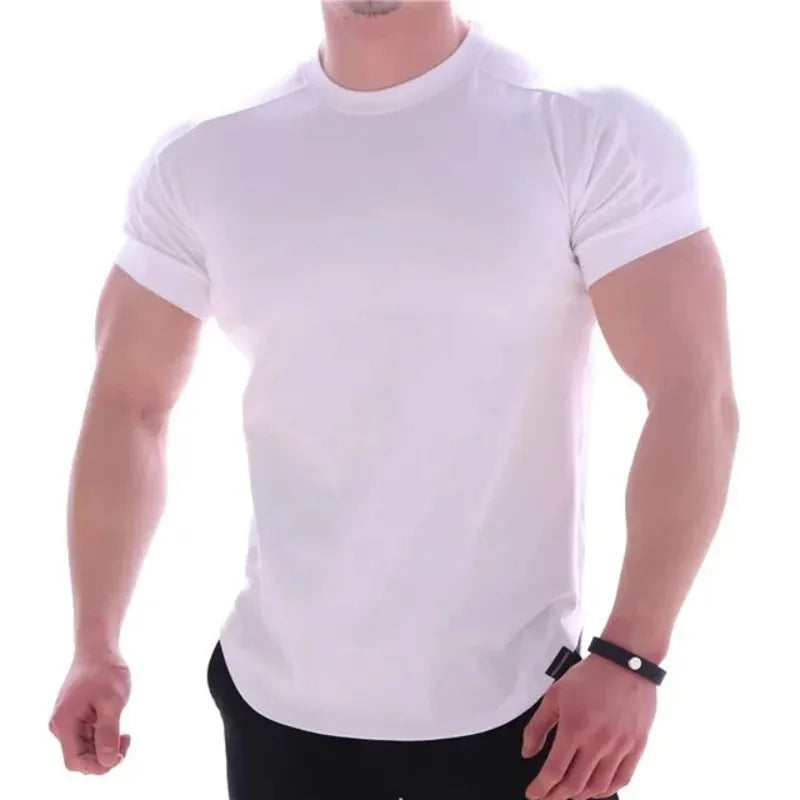 T-Shirt de Sport Homme Coupe Ajustée, Fitness & Outdoor.