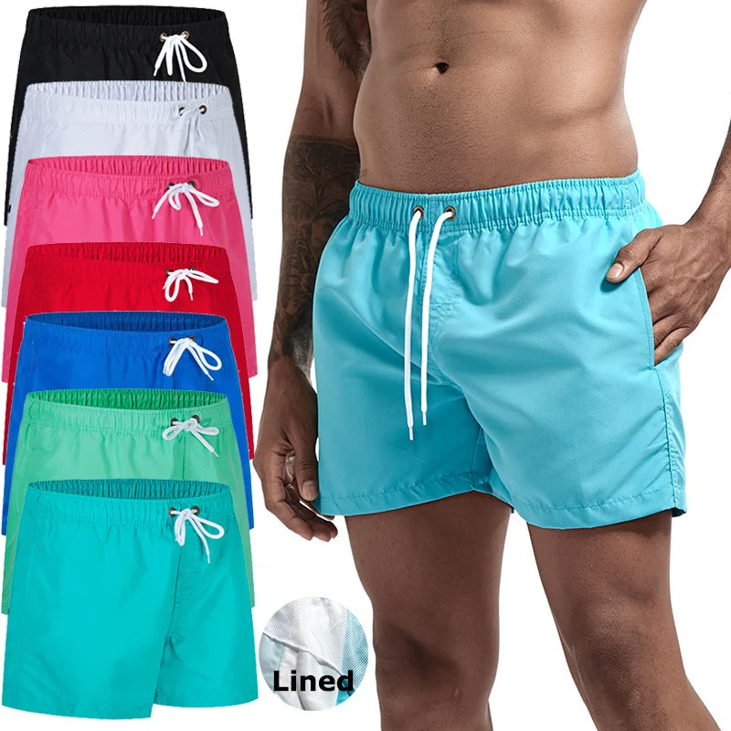 Short de Bain Homme Léger – Séchage Rapide, Doublure Mesh, Poches Latérales, Boardshort Été.