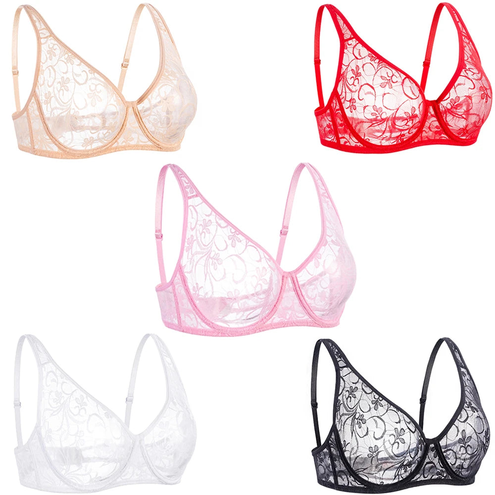 Soutien-gorge dentelle grande taille en mesh – Armature, broderies sexy & maintien confortable