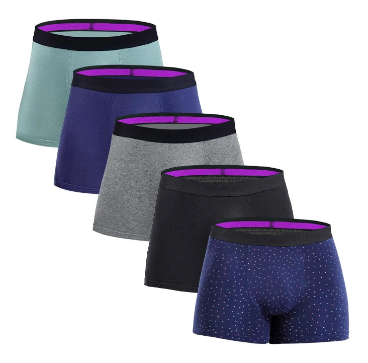 Lot de 5 boxers homme en coton – Style luxe, sexy et confortable. Confort haut de gamme et design élégant : les sous-vêtements essentiels pour l’homme moderne.