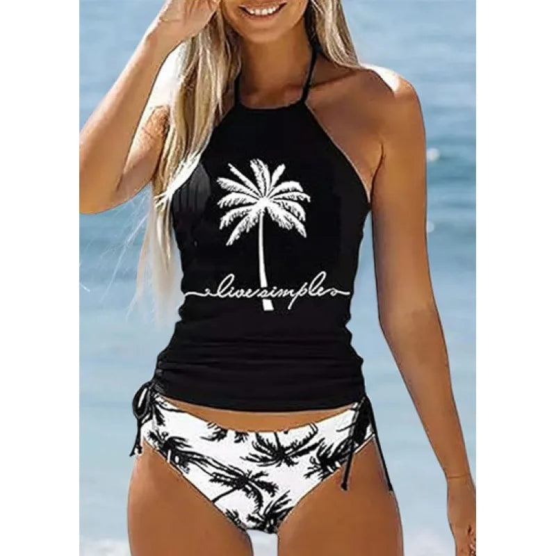 Bikini Femme à Nouer Col Halter – Dos Nu, Côtés Réglables, Ensemble 2 Pièces Sexy, Beachwear