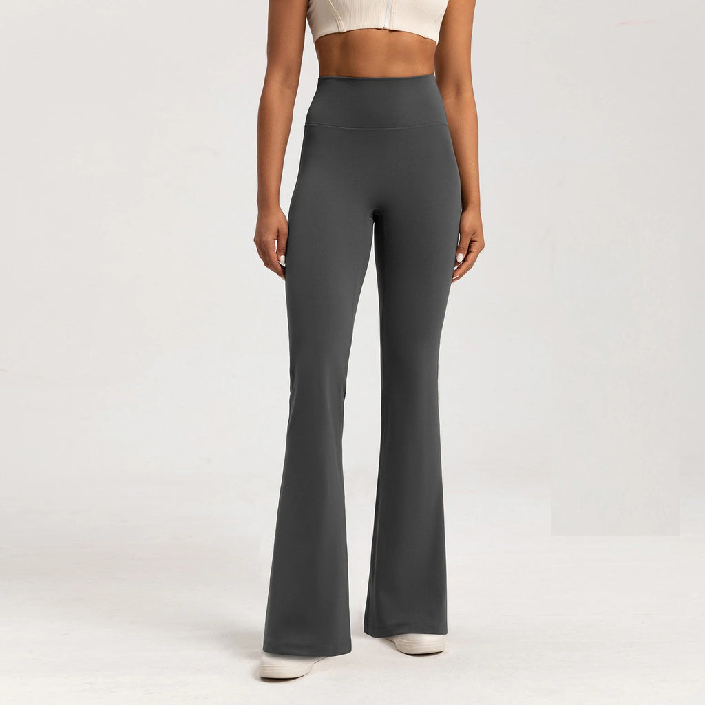 Legging Yoga Femme Haut de Gamme – Taille Haute, Coupe Évasée (Bell Leg), Respirant, Sport & Casual Chic