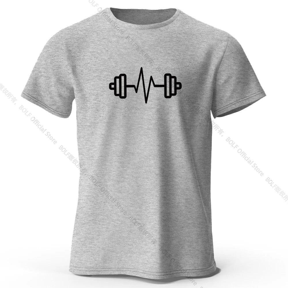 T-Shirt Fitness Oversize en Coton – Logo Imprimé, Style Sport & Streetwear, Homme