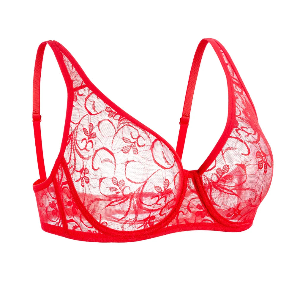 Soutien-gorge dentelle grande taille en mesh – Armature, broderies sexy & maintien confortable