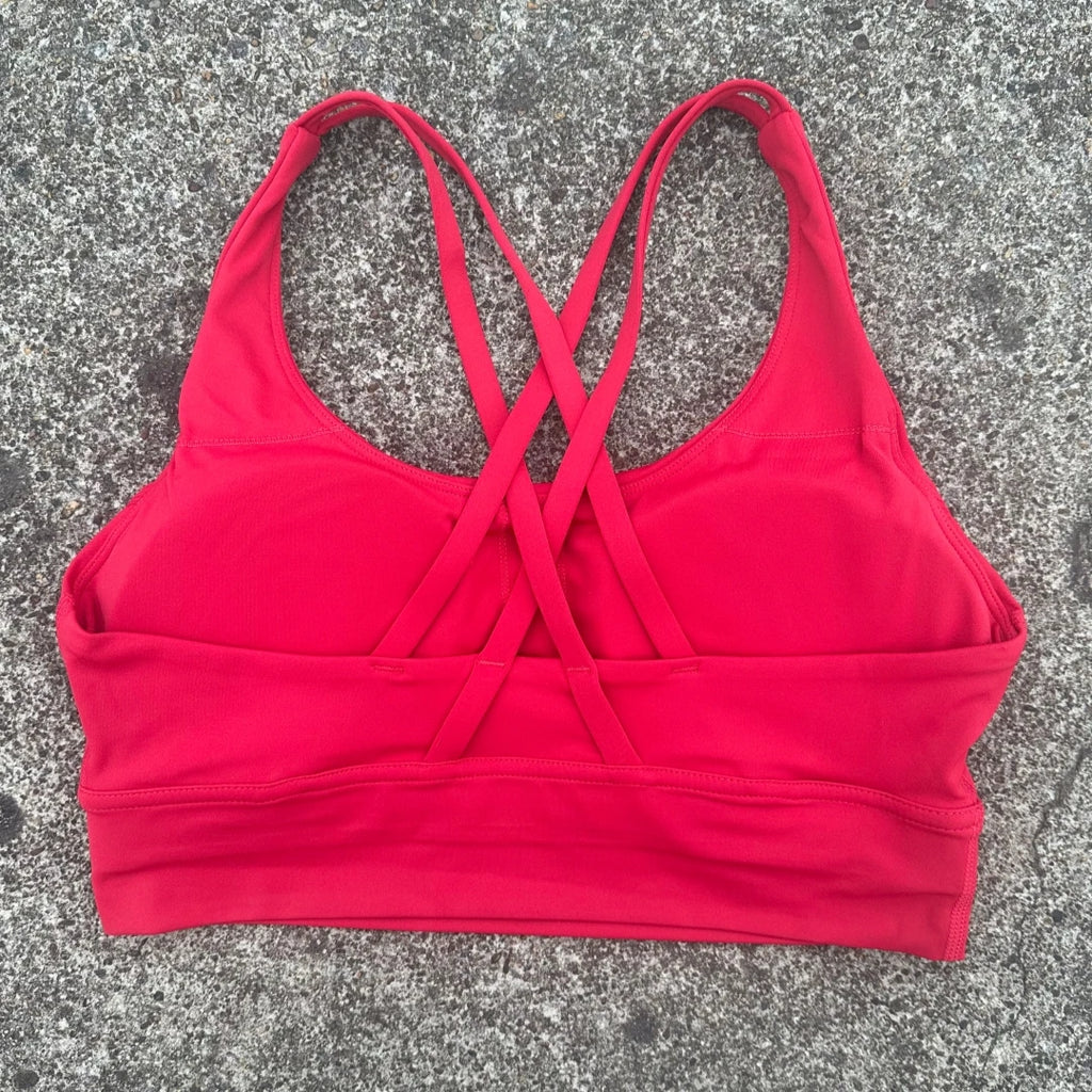 Solid Color Soft Cross Back Women Fitness Bra Tights Yoga Vest High Strength Shockproof Gym Sports Top Push Up With Chest Pad