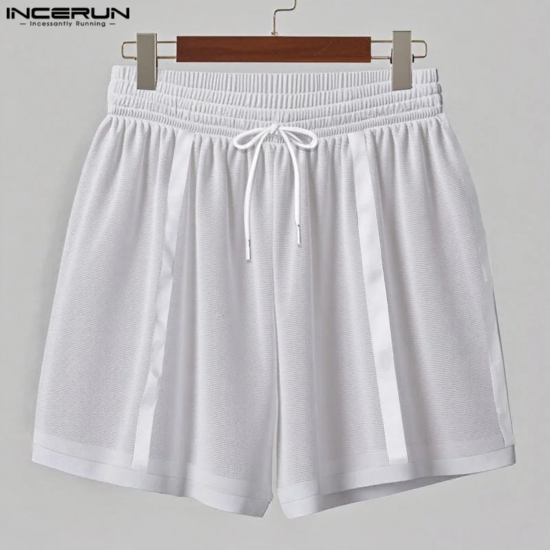 Short Homme Mesh Patchwork 2025 – Coupe Loose,Style Streetwear & Vacances