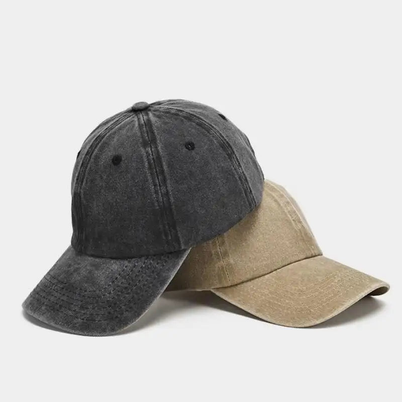 Casquette Baseball Unisexe en Coton Lavé – Snapback Vintage, Couleur Unie, Style Dad Hat Hip-Hop & Casual