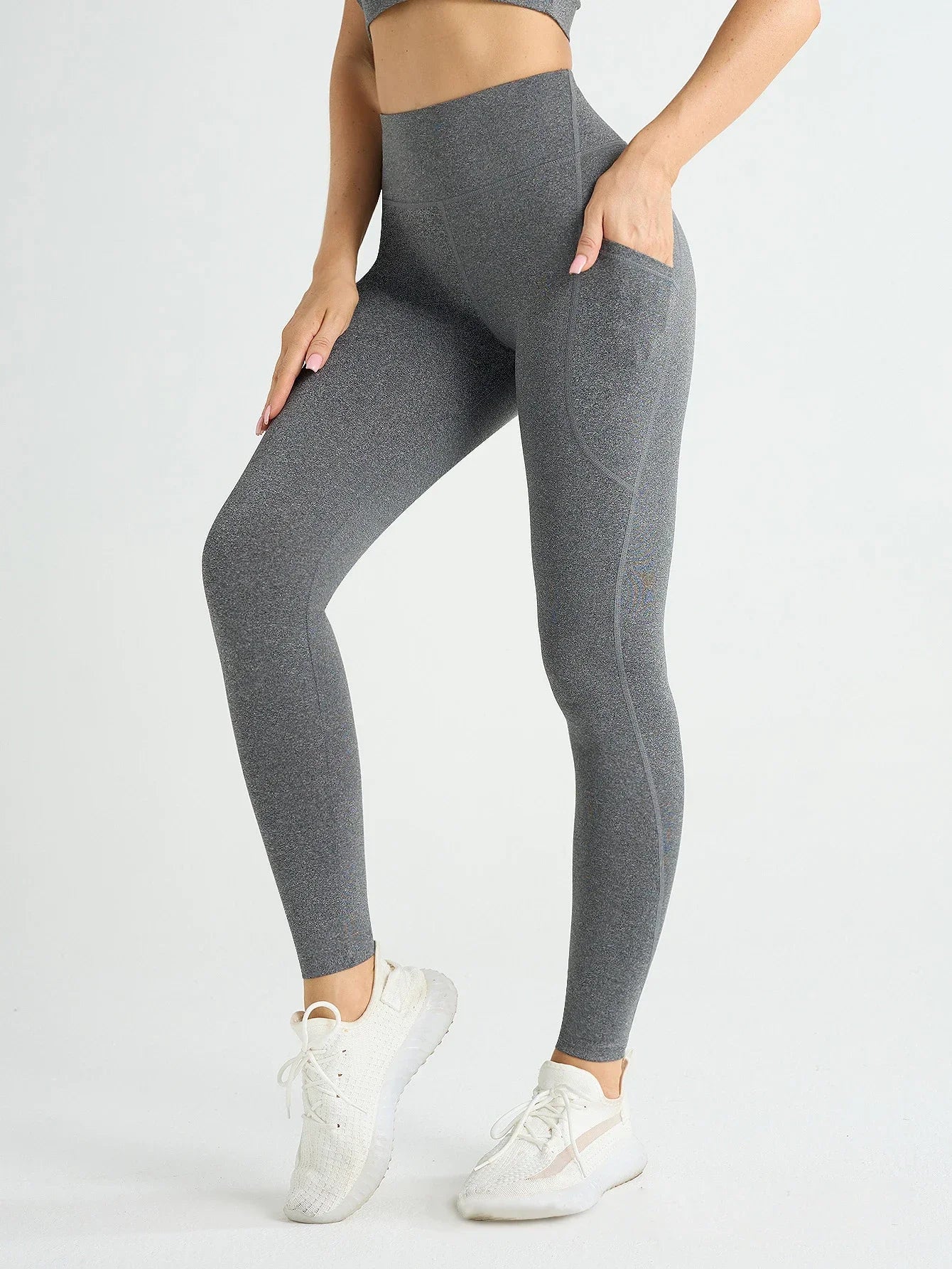 Legging de Sport Femme Taille Haute – Stretch, Avec Poches, Effet Push-Up, Yoga, Fitness & Running
