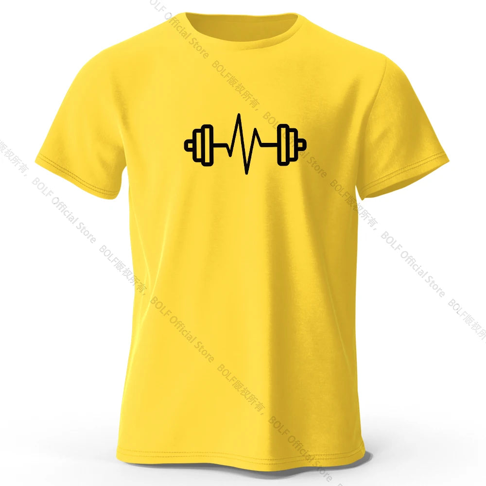 T-Shirt Fitness Oversize en Coton – Logo Imprimé, Style Sport & Streetwear, Homme