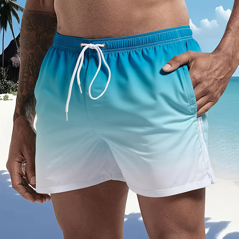 Short de Bain Homme Léger – Séchage Rapide, Doublure Mesh, Poches Latérales, Boardshort Été.