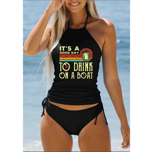Bikini Femme à Nouer Col Halter – Dos Nu, Côtés Réglables, Ensemble 2 Pièces Sexy, Beachwear
