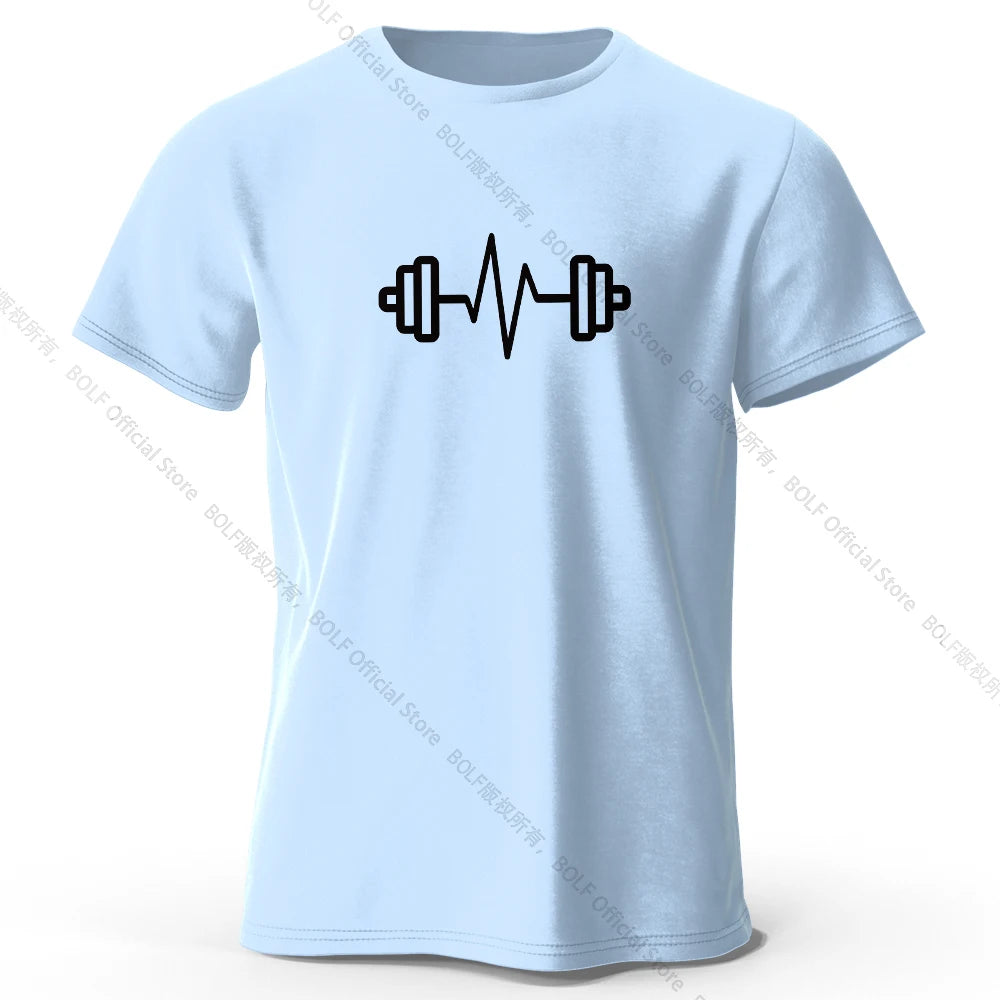 T-Shirt Fitness Oversize en Coton – Logo Imprimé, Style Sport & Streetwear, Homme