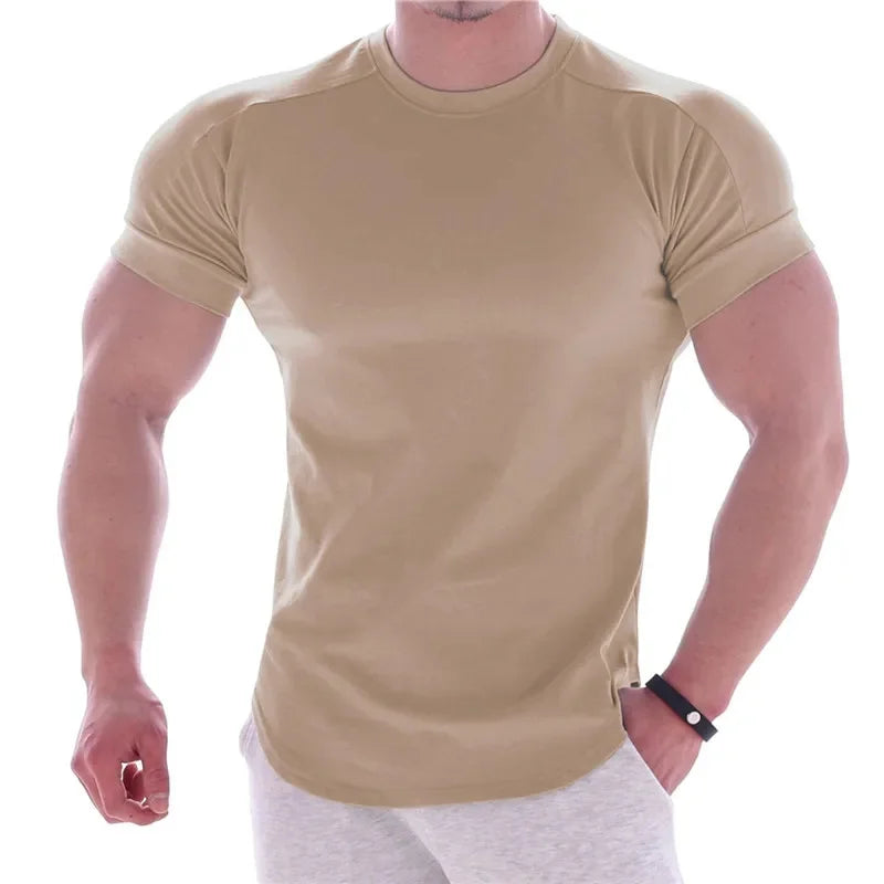 T-Shirt de Sport Homme Coupe Ajustée, Fitness & Outdoor.