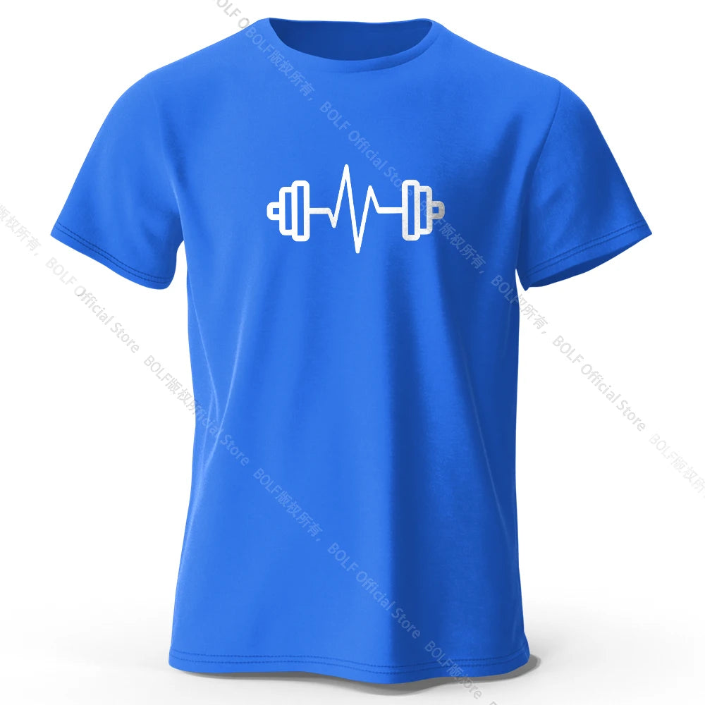 T-Shirt Fitness Oversize en Coton – Logo Imprimé, Style Sport & Streetwear, Homme
