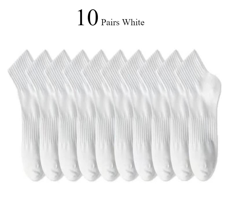 Lot de 10/20 Paires – Chaussettes Unisexes Respirantes – Printemps/Été, Anti-Transpiration, Confort Souple, Sport / Quotidien