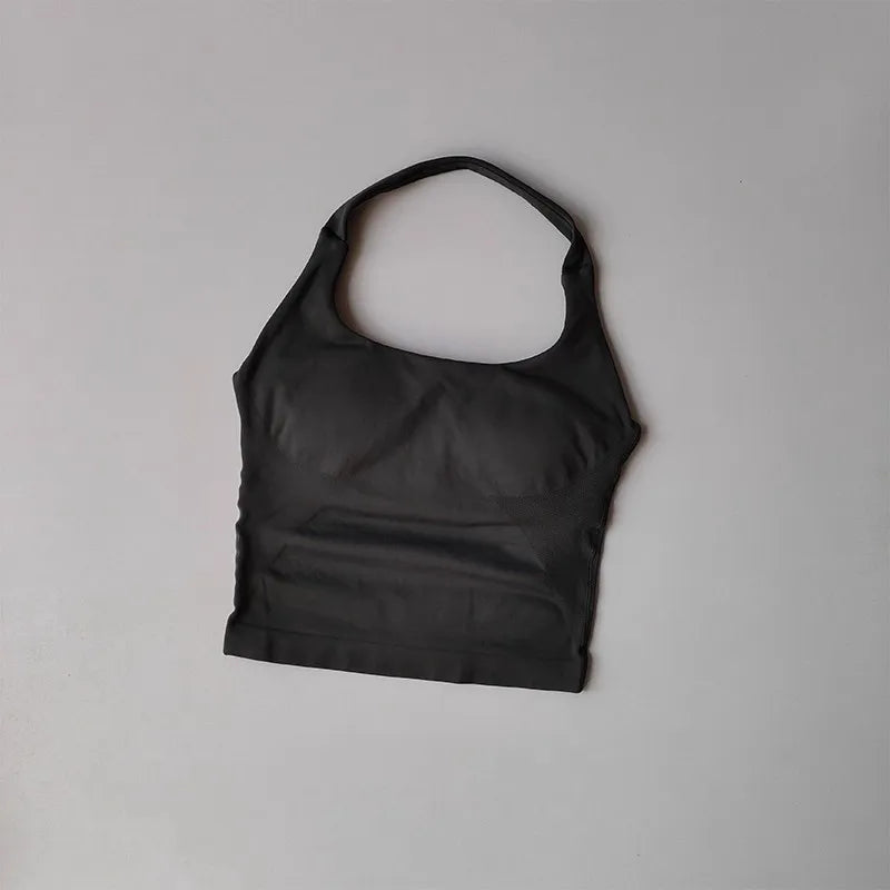 Brassière de Sport Femme Halter – Maintien Élevé, Anti-Choc, Dos Nu Sculptant, Yoga, Running & Pilates