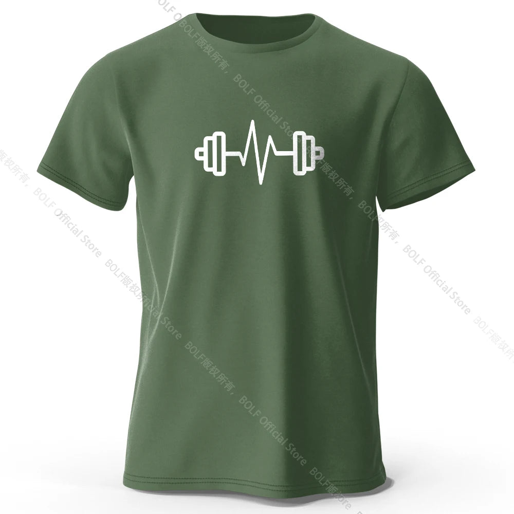 T-Shirt Fitness Oversize en Coton – Logo Imprimé, Style Sport & Streetwear, Homme
