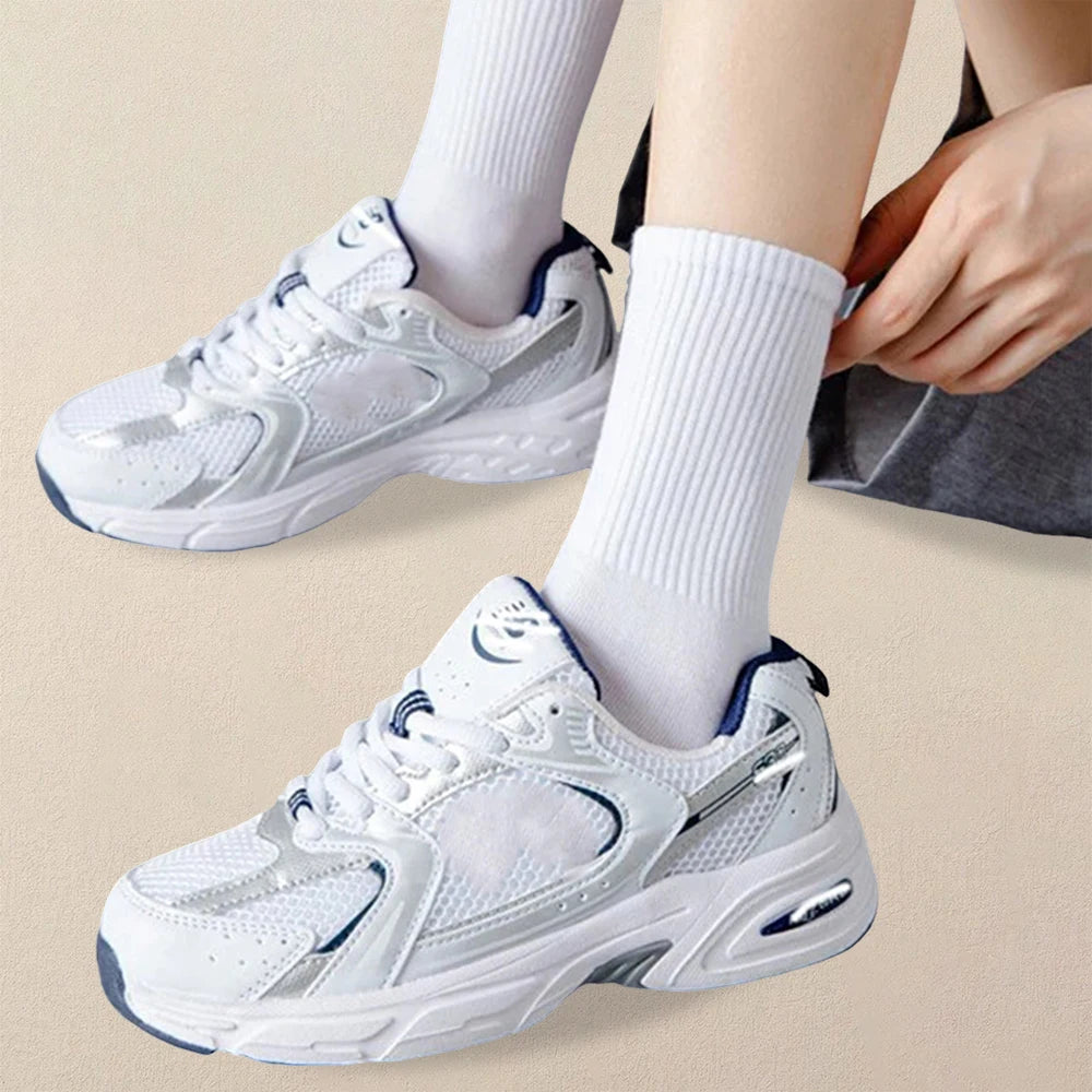 Lot de 5 paires de chaussettes femme – Couleur unie, confortables, respirantes et antibactériennes